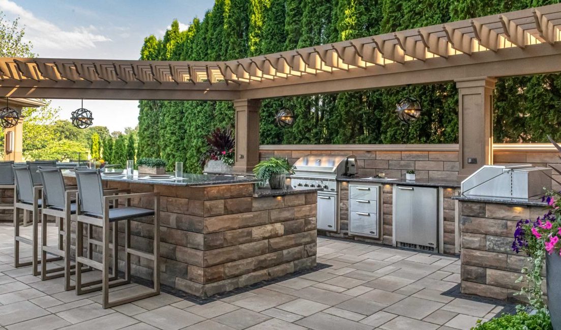 Beautiful view of Outdoor Kitchen In Apartments