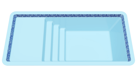 Tortuga Mosaic Pool With tanning Ledge