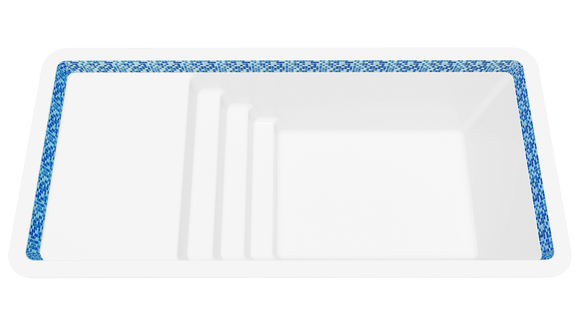 Tortuga Mosaic Pool With tanning Ledge