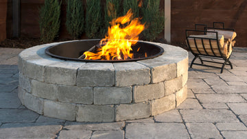 Sunset Firepit Round Smokeless Steel Insert w/ Lid